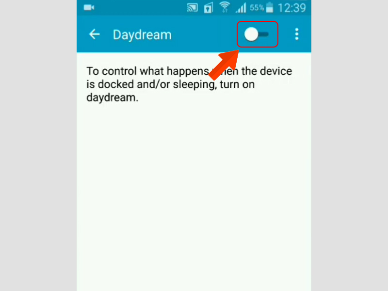 Gạt nút sang trái để tắt